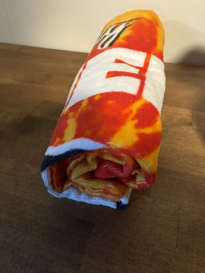 Kansas City Chiefs Beach Towel - Red And Yellow NFL Football - Image 3 of 4