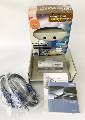 Aten CS-102U Master View Computing USB KVM Switch Mac & PC Brand New Boxed - 第 2/14 張圖片