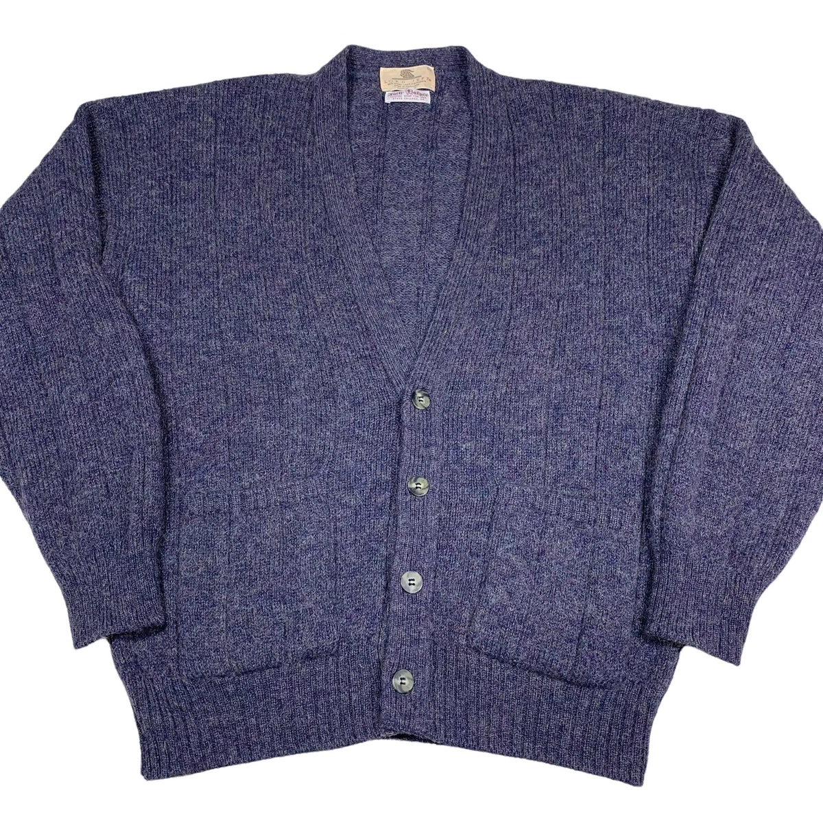 Vintage Lord Jeff Fuzzy Kurt Cobain Wool / Mohair Cardigan Sweater ...