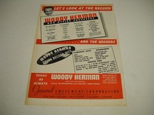 WOODY HERMAN Let's Look At The Record original DECCA 1942 Promo Display Ad