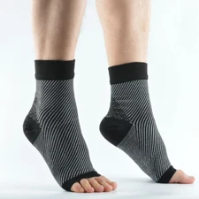 Copper Infused Compression Socks Ankle Arch Support Planter Fasciitis Pain USA
