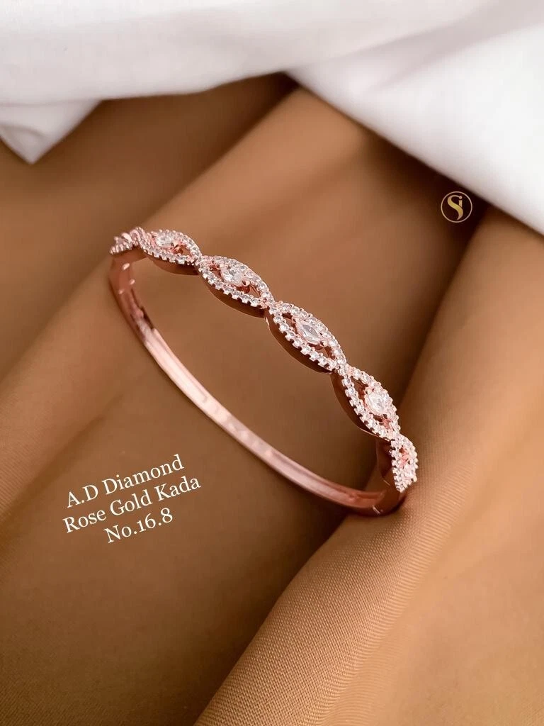 rose gold kada bangle beautiful at your cupborad full guarantee