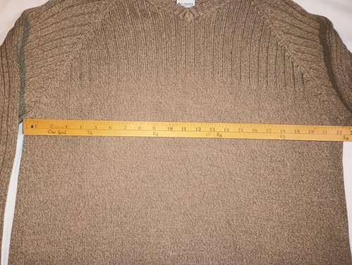 Columbia brauner Pullover Herren Erwachsene XL Pull Over eng Strick schwere Baumwolle - Bild 6 von 16