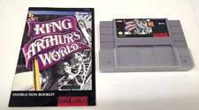 King Arthur's World (Super Nintendo SNES, 1993) Authentic Cartridge & Booklet