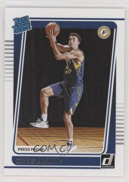 2021-22 Panini Donruss Rated Silver Press Proof Chris Duarte #223 Rookie RC 0b7f