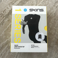 Skins 1 Series Youth Unisex Kids Long Sleeve Compression Base Layer Top S