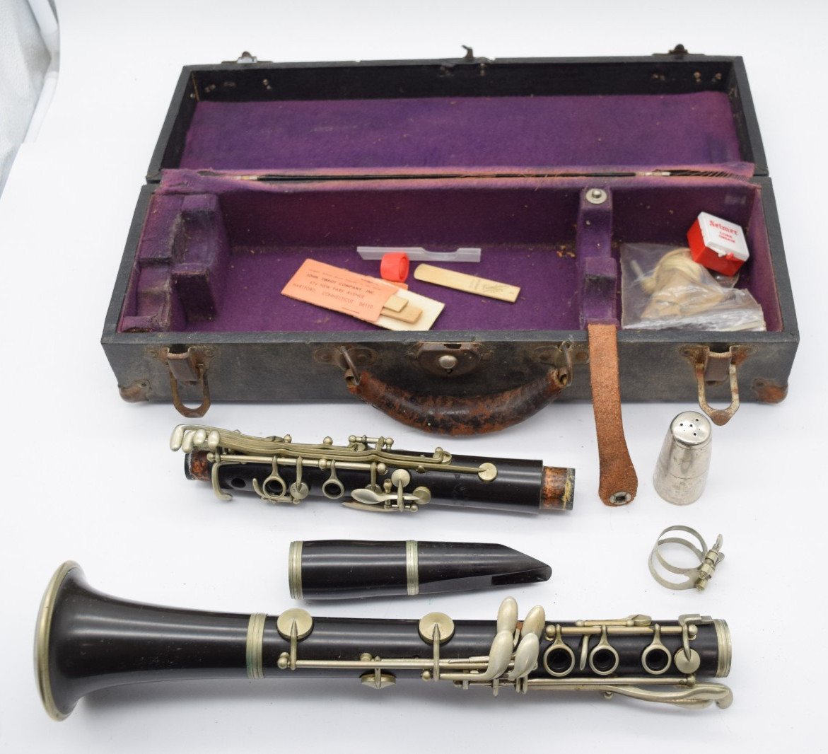 M. Lemaire Artist LP B Clarinet French Ebony Wood Nickel Keys Original Case