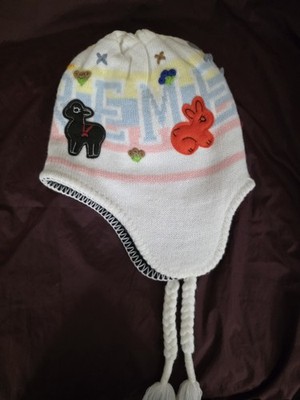 Brand New Supreme Felt Appliqué Earflap Beanie White Very Limited