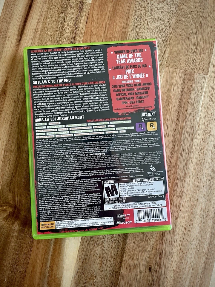 Red Dead Redemption Game of the Year Edition (Xbox 360) CIB w/Map Tested zombies - Image 3 of 3