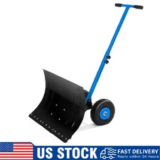 Snow Shovel with Wheels ,Snow Pusher Shovel Snow Removal ,for Driveway Pavement