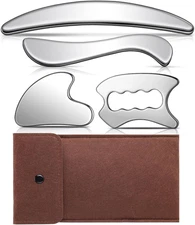 4 in 1 Stainless Steel Muscle Scraper Tools Set Gua Sha Muscle Scrapper for Phys