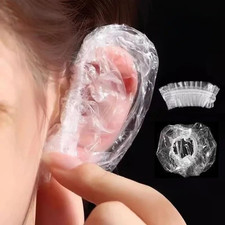 Disposable Waterproof Ear Covers Hair Dye Ear Protectors for Shower, Swimming
