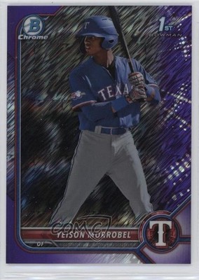 2022 Bowman Chrome Prospects Purple Shimmer Refractor /250 Yeison Morrobel 19zn