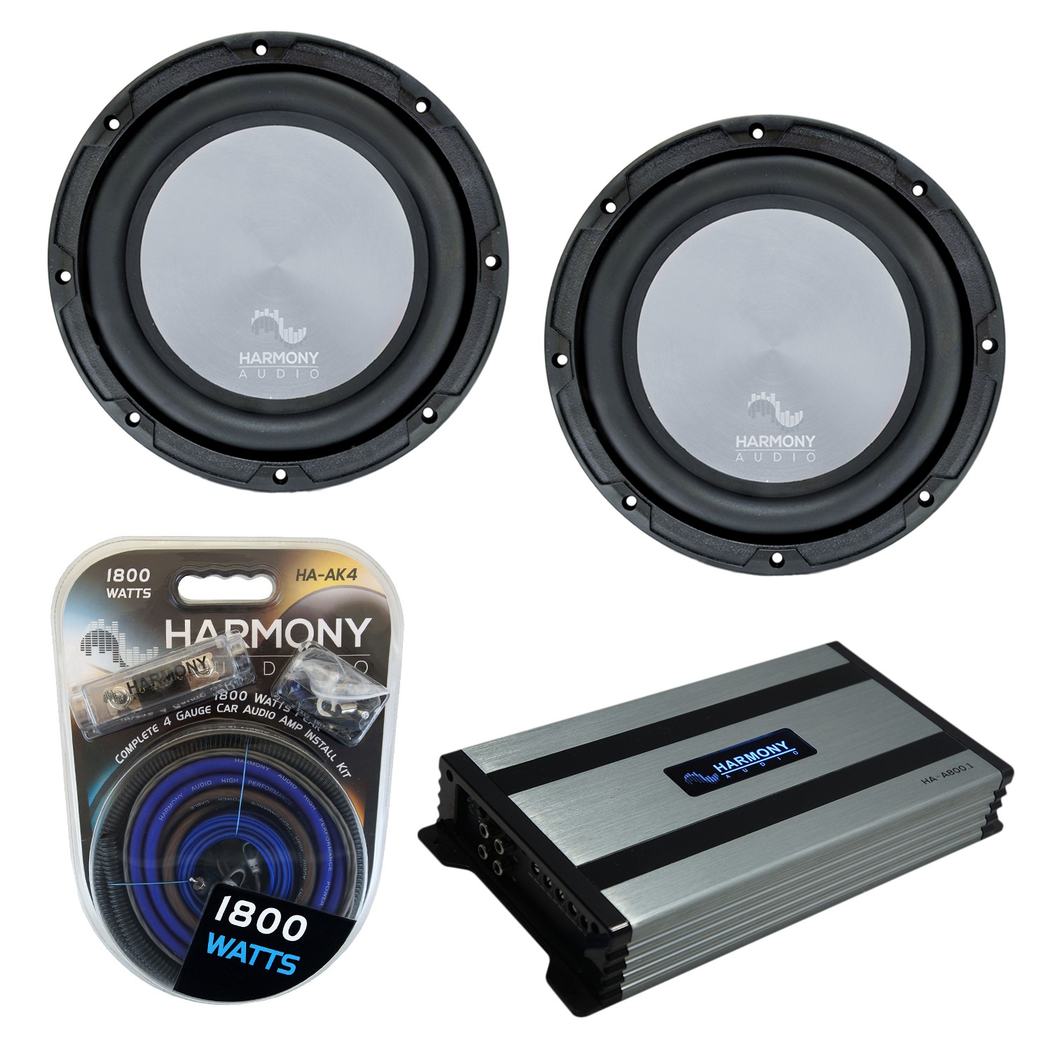 Harmony (2) HA-A102 Car Stereo Alloy Series 10" Sub 800W Sub