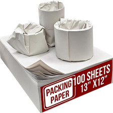 13 * 12 Inch 100 Small Sheets White Packing Paper Sheets for Moving Supplies