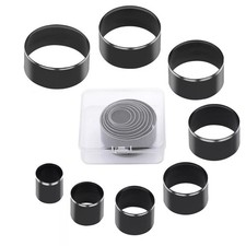 8PCS Leather Round Circle Cutting Die Punching Tools With Storage Case