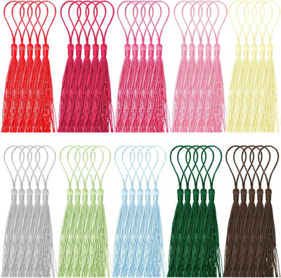 200 Stück Handwerk Mini Tassel Kit, 13cm / 5Inch 10 Farben Weiche Handwerk Seide