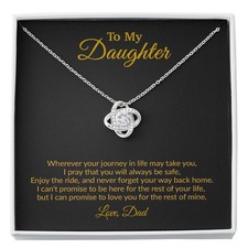 To My Daughter Necklace, Gift for Daughter from Dad, Father Daughter Necklace