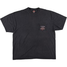 Vintage 00'S Harley-Davidson Eagle Pattern Motorcycle Bike T-shirt Made in U...