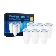 Nispira Water Filter for ZeroWater Pitchers ZR-001 ZR-004 ZR-017 ZP010, 6 Pk