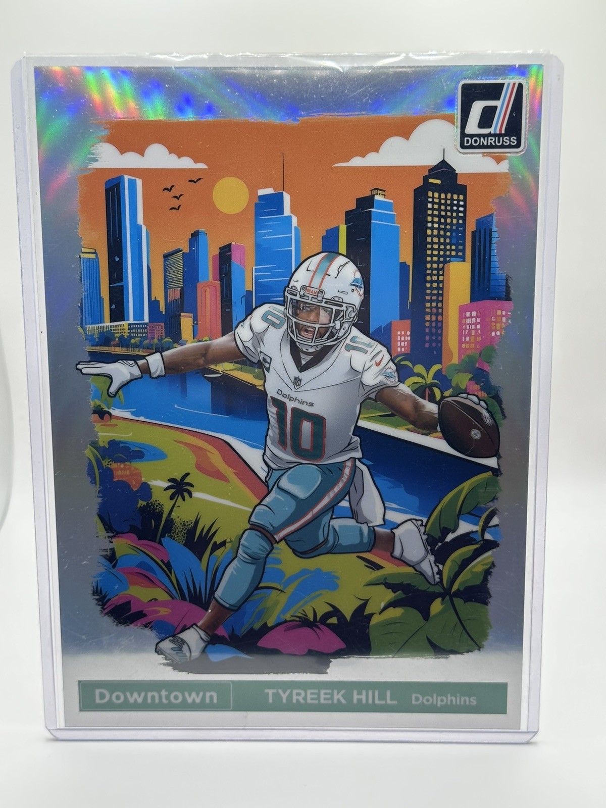 Tyreek Hill 2024 Panini Donruss Jumbo Oversized Downtown w/ sleeve & top loader