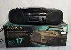 Vintage Sony CFD-17 Radio Casette-Corder Cd Player Am/FM Working In Original Box