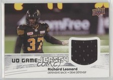 2018 Upper Deck CFL UD Game Jersey Richard Leonard #GJ-RL r6v