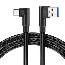 ULTECHNOVO USB Micro Cable, 90 Degree Charging Cord, Right Angle Black