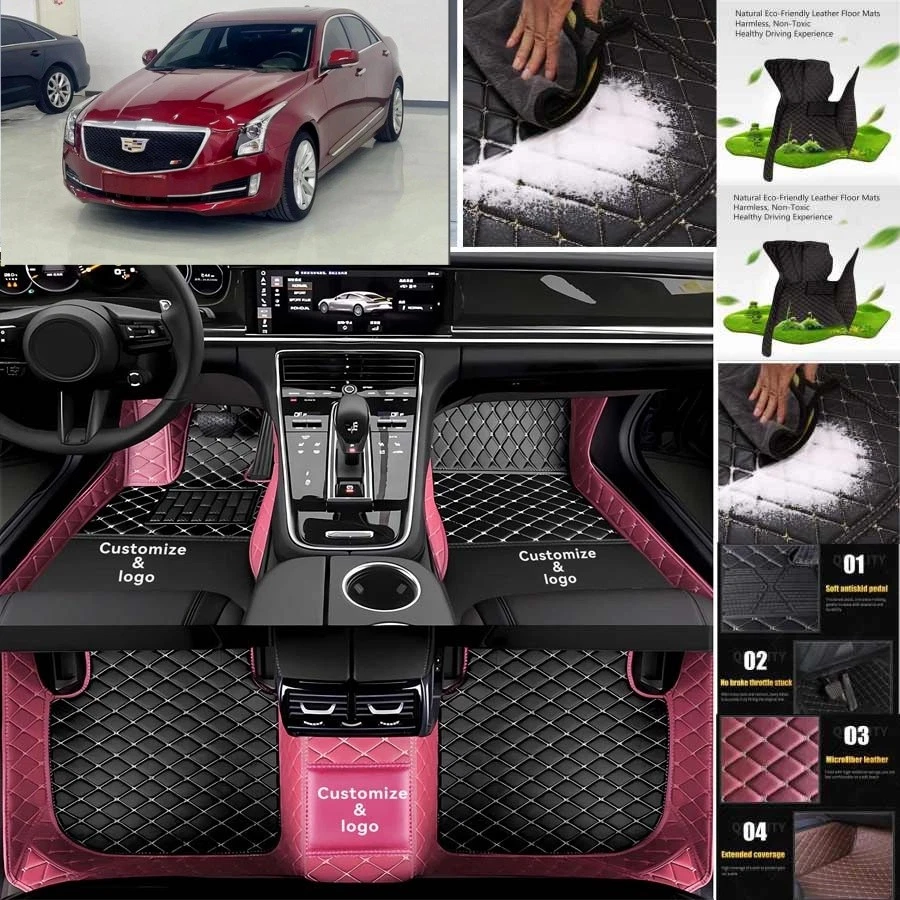 For Cadillac CTS sedan Car Floor Mats Handmade Liners Anti-Slip Carpets Foto 3 de 4