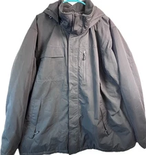 Swiss Tech Mens Hooded Jacket XXL Black Water-Resistant Lightweight Jscket