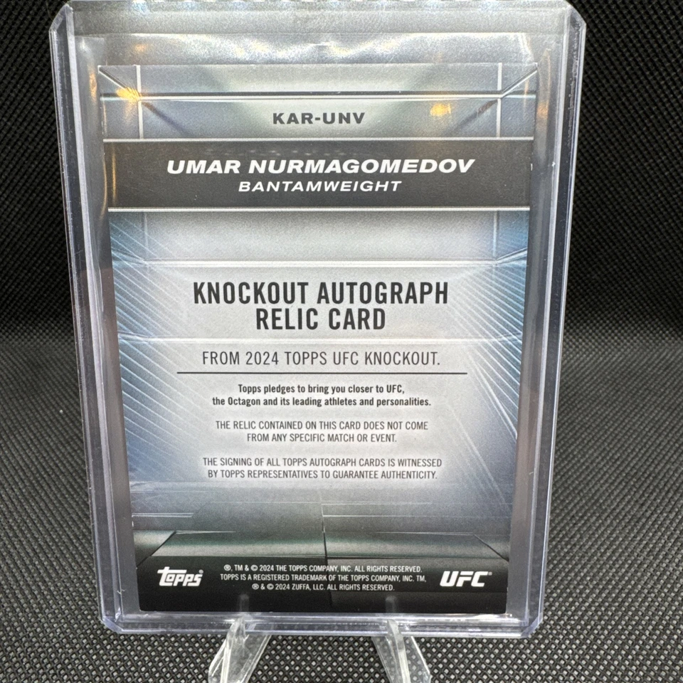 2024 Topps Knockout UFC #KAR-UNV Umar Nurmagomedov  Knockout Auto Relic blue /50 - Image 2 of 4