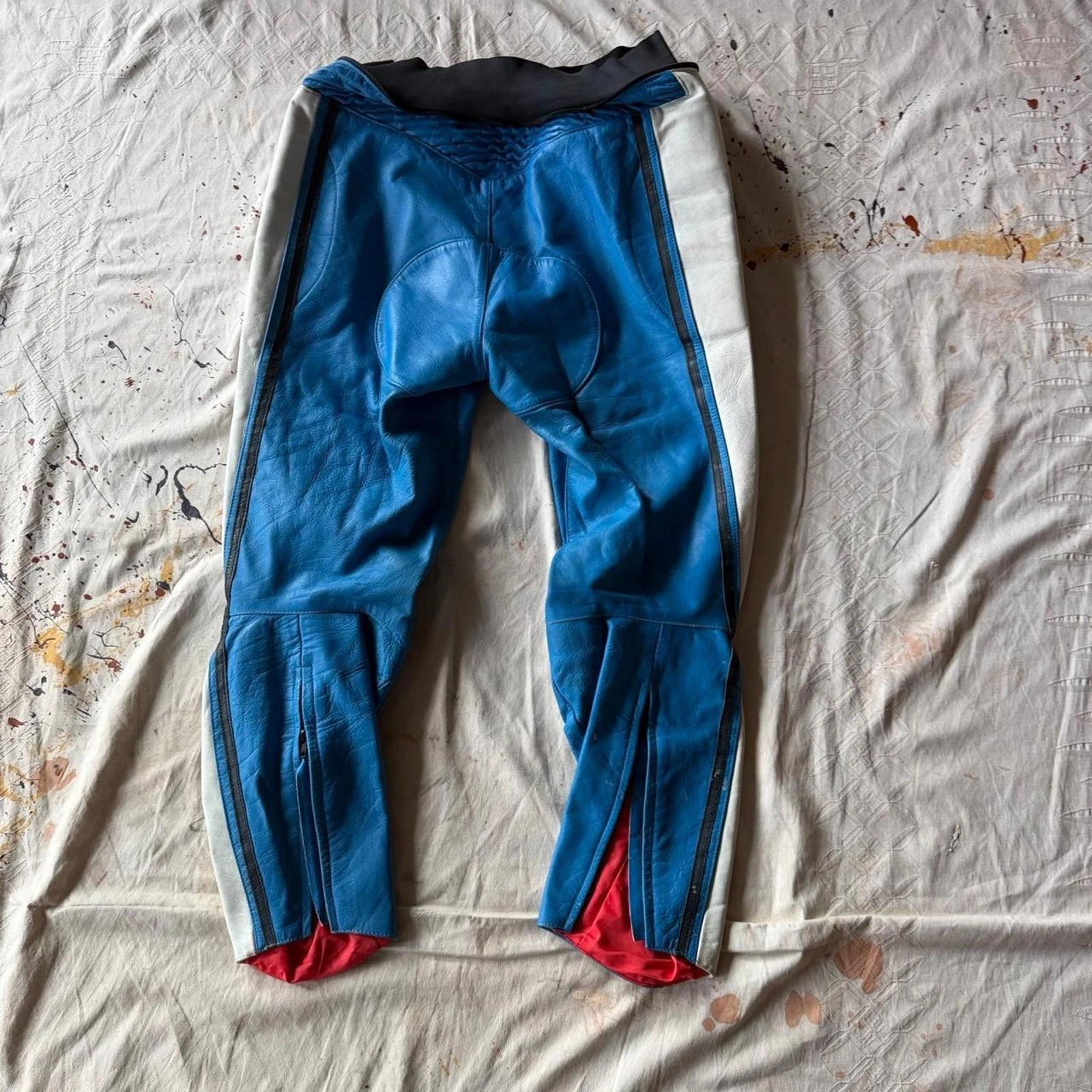 Vintage Speed Mode Cafe Racer Motorcycle Jacket & Pants Size S - product detail image 7