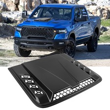 For Dodge Ram 1500 2500 Air Flow Intake Hood Scoop Bonnet Vent Cover Glossyblack