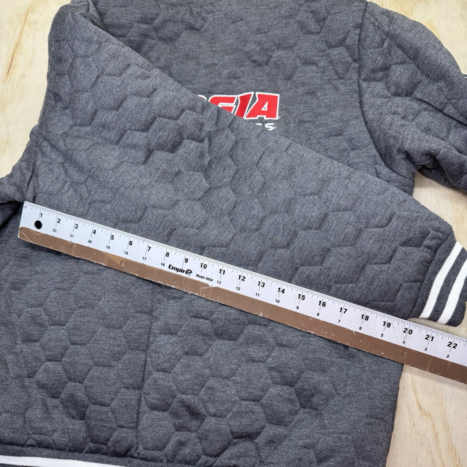 NWOT Georgia Bulldogs Franchise Club Diamond Quilt Full Zip Hoodie Jacket sz XL