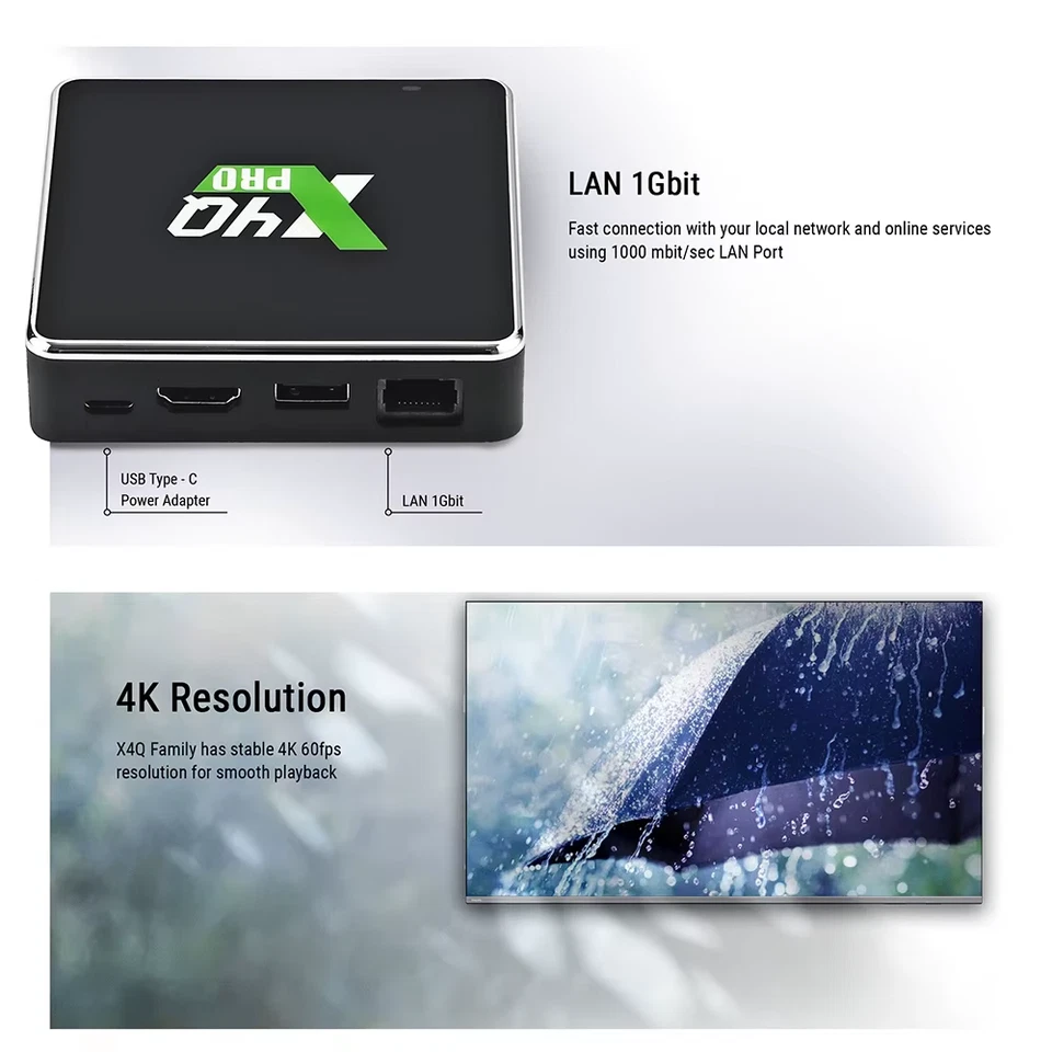 X4Q Pro X4Q Extra Smart Set Top Box Android 11 X4Q Cube Plus 4GB 64GB Amlogic S9 - Image 3 of 4