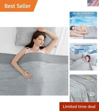 Revolutionary Cooling Blanket Throw, Absorbs Heat to Keep Body Cool for Night...