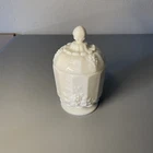 Vintage Westmoreland Milk Glass Paneled Grape Covered Candy Dish/Compote
