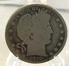 1910-S Barber Half Dollar About Good