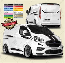 Stickers For Ford Transit Custom SWB L1 Side Stripes Decals Graphics Kit Bonnet