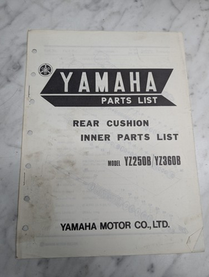 #ad SUPPLEMENT MANUAL YAMAHA PARTS LIST REAR CUSHION INNER FOR MODEL YZ250B YZ360B $20.00