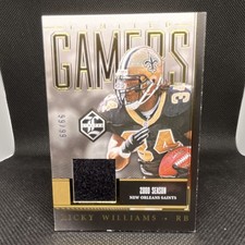 Panini 2023 Limited Gamers Ricky Williams LG-RWS /99 New Orleans Saints MEM Card