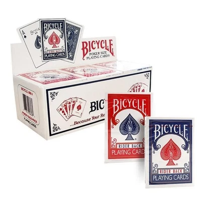 12 x Bicycle 807 Rider Back Poker Karten - Old Tuck Case 808 Spielkarten