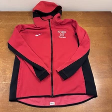 Youngstown State Penguins Jacket Mens Large Red Hoodie Team Issued Dri Fit Nike