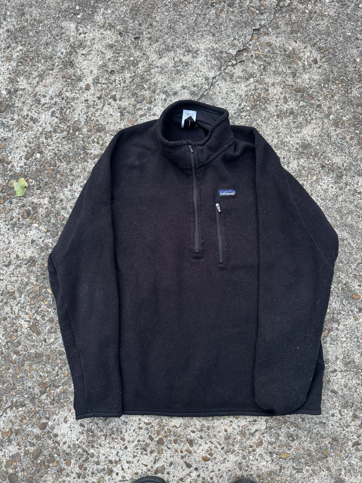 Patagonia Men's Better Sweater 1/4 Zip Fleece Jacket (Black, XL