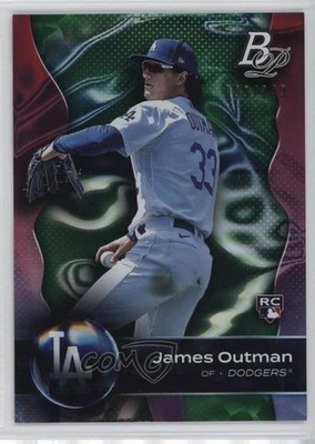 2023 Bowman Platinum Emerald Ice Foil 96/299 James Outman #53 Rookie RC 0l1
