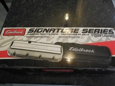 Edelbrock 4495 Signature Series Chrome Valve Cover Set Fits Mopar Sb Nib