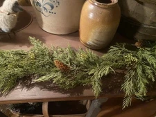 Primitive Country  Faux Alpine Cedar Garland 6 ft. Very Realistic
