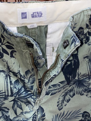GAP KIDS GREEN STAR WARS AND Tropical leaves BOYS SHORTS SIZE 6 - Picture 5 of 9
