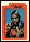 1983 Cannell Production The A Team Stickers B.A. (Bad Attitude) Baracus Mr. T Rc
