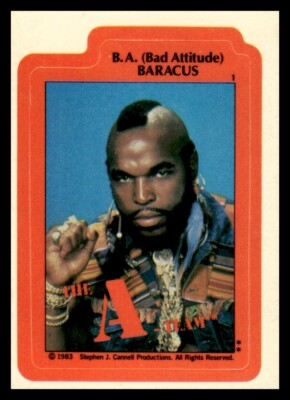 #ad #ad 1983 Cannell Production The A Team Stickers B.A. Bad Attitude Baracus Mr. T Rc $1.49